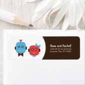 かわいいロボットテーマ結婚ズ ラベル (インサイチュ)