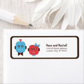 かわいいロボットテーマ結婚ズ ラベル (インサイチュ)