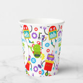 かわいいロボットテーマ誕生日パーティー 紙コップ (右)