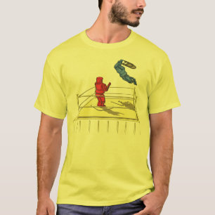 かわいいロボットレスリングの漫画 Tシャツ