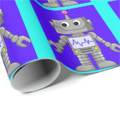 かわいいロボット子供のカラフルなギフト用包装紙 ラッピングペーパー (ロールコーナー)