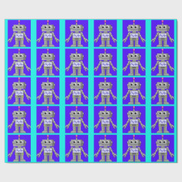 かわいいロボット子供のカラフルなギフト用包装紙 ラッピングペーパー