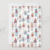 かわいいロボット子供の誕生日パーティの招待状 招待状 (裏面)