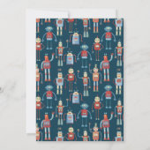 かわいいロボット子供の誕生日パーティの招待状 招待状 (裏面)