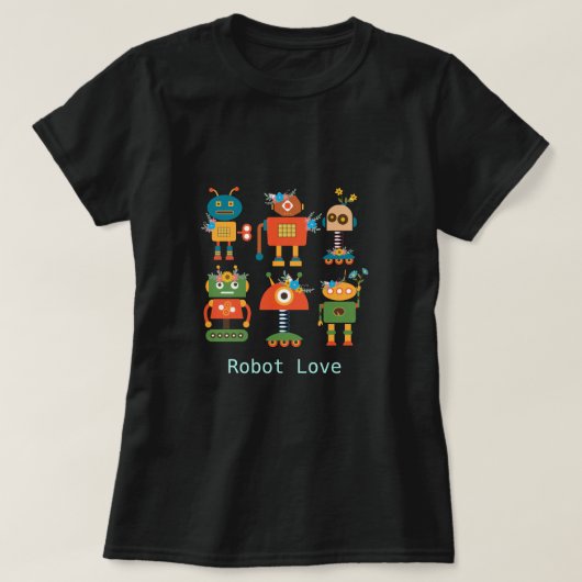 かわいいロボット子供デザイン Tシャツ (デザイン正面)