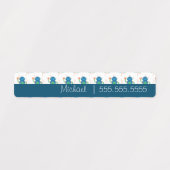 かわいいロボット学校給食名番号ラベル ラベル (デザイン1)