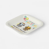 かわいいロボット少年たち共同誕生日 ペーパープレート (傾斜あり)