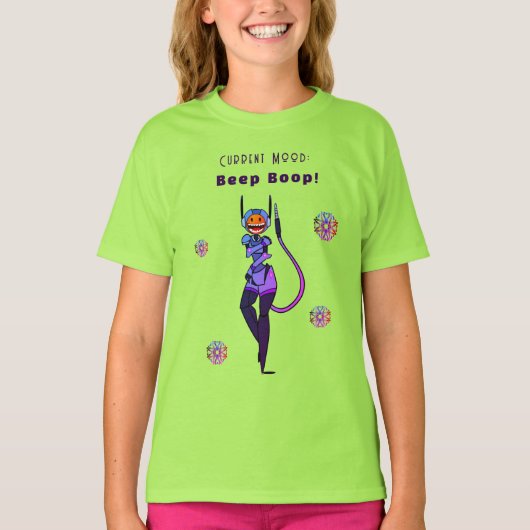 かわいいロボット笑顔Tシャツ Tシャツ (正面)