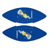 かわいいロボット飛んでいるの宇宙漫画イラストレーション アメリカンフットボール (パネル)