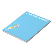 かわいいロボット飛んでいるの宇宙漫画イラストレーション ノートパッド (回転)