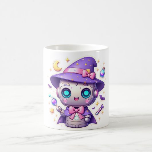 かわいいロボット魔女マグ可愛い魔法ボットコーヒーカップ コーヒーマグカップ (中央)