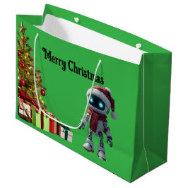 かわいいロボット クリスマス ホリデー テック ギフトバッグ