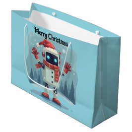 かわいいロボット クリスマス ホリデー テック ギフトバッグ