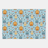 かわいいロボット ラッピングペーパーシート (正面)