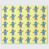 かわいいロボット ラッピングペーパー (フラット)