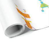 かわいいロボット ラッピングペーパー (ロールコーナー)