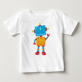 かわいいロボット、ロボカラフルット、ロボおもしろいット、ロボット ベビーTシャツ