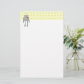 かわいいロボット 便箋 (スタンド正面)