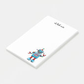 かわいいロボット「小さなノート」デザイン ポストイット (アングル)