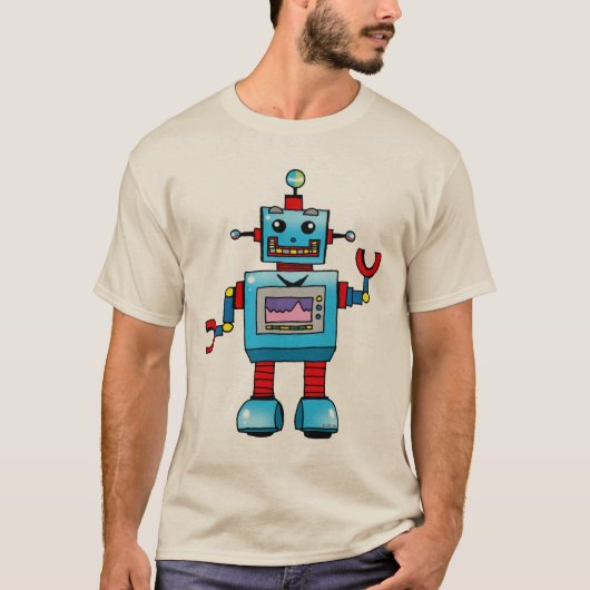 かわいいロボット Tシャツ (正面)