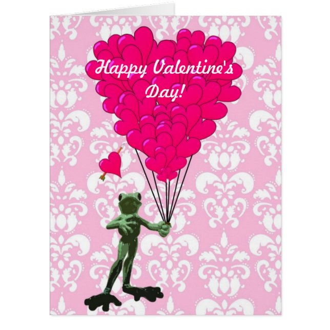 かわいいロマンチックなカエルのバレンタインデー (正面)