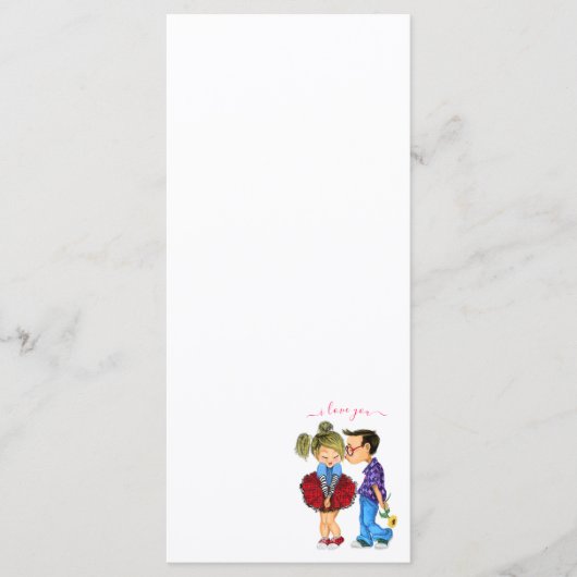 かわいいロマンチックなカップルの愛 – キス – 私はあなたを愛している メニュー (正面)