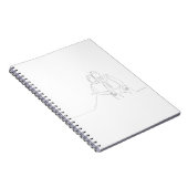 かわいいロマンチックなカップルの連続ラインスケッチ ノートブック (右側)