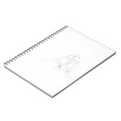 かわいいロマンチックなカップルの連続ラインスケッチ ノートブック (左側)