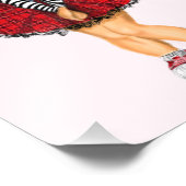 かわいいロマンチックなカップルキスと文字 – 私はあなたを愛している フォトプリント            (角)