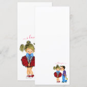 かわいいロマンチックなカップル愛 - キス - 愛してる メニュー (正面/裏面)