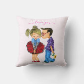 かわいいロマンチックなカップル枕 クッション (裏面)