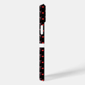 かわいいロマンチックなピンクの弓と赤いハートパーソナライズされた、 Case-Mate iPhoneケース (裏面 / 右)