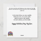 かわいいロマンチックなマウスカップル愛の詩バレンタイン シーズンカード (裏面)