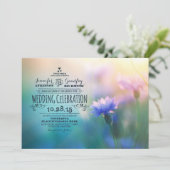 かわいいロマンチックなワイルドフラワーの結婚式招待状 招待状 (スタンド正面)
