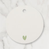 かわいいロマンチックな愛の鳥の植物性リース結婚ズ フェイバータグ (裏面)