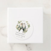 かわいいロマンチックな愛の鳥の植物性リース結婚ズ フェイバータグ (インサイチュ)