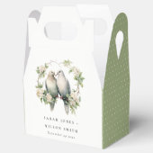 かわいいロマンチックな愛の鳥の植物性リース結婚ズ フェイバーボックス (オープン)