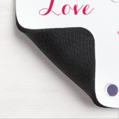 かわいいロマンチックな花イラストレーション「愛してる」 マウスパッド (コーナー)