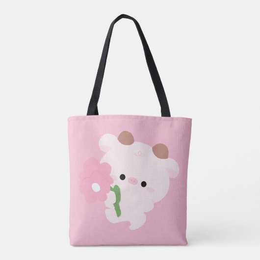 かわいいロマンチックカウ トートバッグ (裏面)