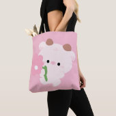 かわいいロマンチックカウ トートバッグ (クローズアップ)