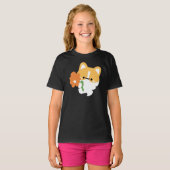 かわいいロマンチックコーギー Tシャツ (正面フル)