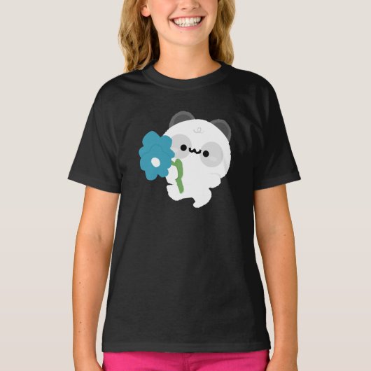 かわいいロマンチックパンダ Tシャツ (正面)