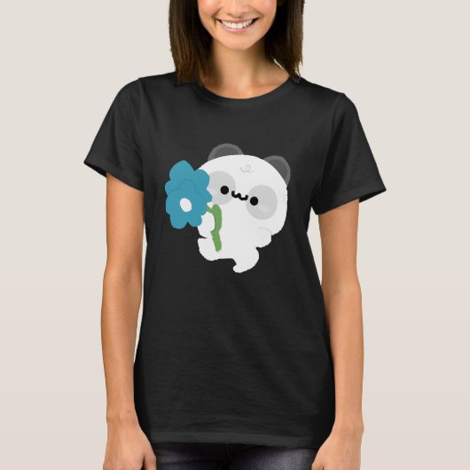 かわいいロマンチックパンダ Tシャツ (正面)