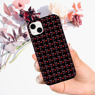 かわいいロマンチックピンクの弓&赤いハート Case-Mate iPhone 14 PLUSケース