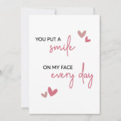 かわいいロマンチック ミニマル ハッピーアニバーサリー ラブ シーズンカード (正面)