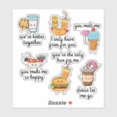 かわいいロマンチック/友人かわいいジャンクフードパンズ シール (シート)