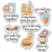 かわいいロマンチック/友人かわいいジャンクフードパンズ シール (正面)