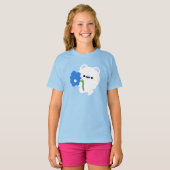 かわいいロマンティックなホッキョクグマ Tシャツ (正面フル)