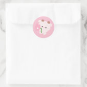 かわいいロマンティックカウ ラウンドシール (バッグ)