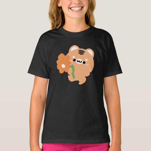 かわいいロマンティックタイガー Tシャツ (正面)
